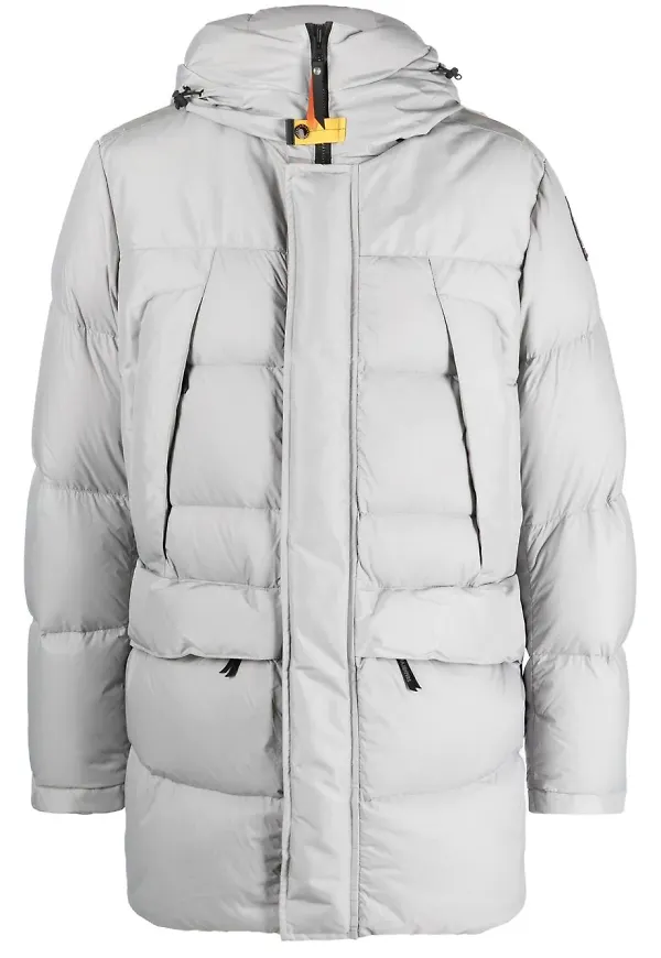 Parajumpers vadderad rock med huva - Grå