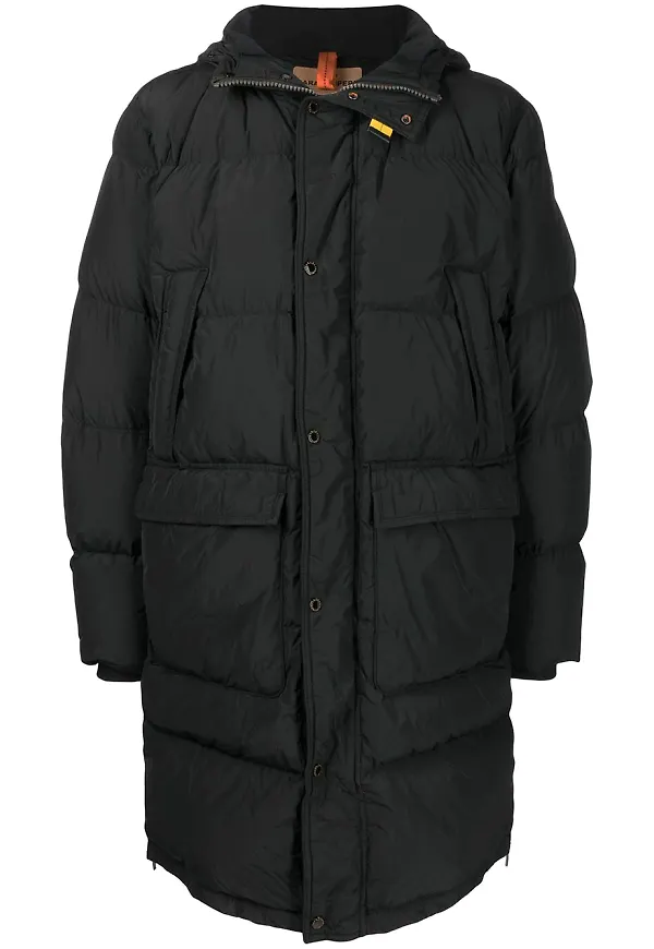 Parajumpers vadderad rock med huva - Svart