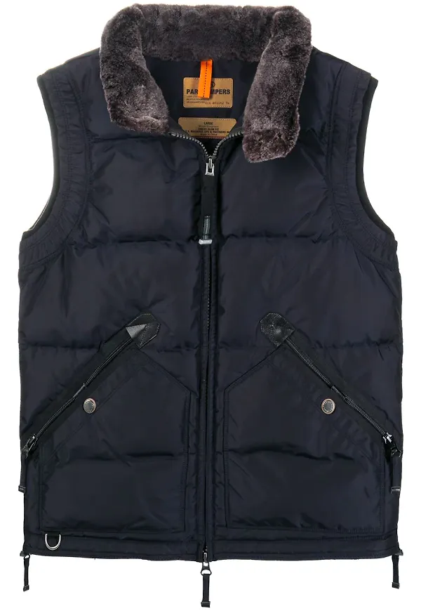 Parajumpers vadderad väst med dragkedja - Blå