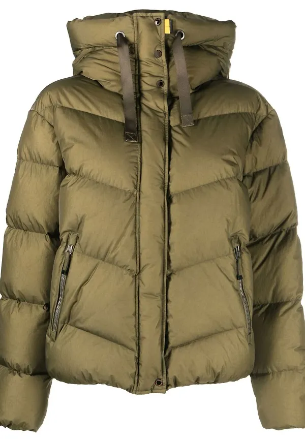 Parajumpers Verna puffjacka med huva - Grön