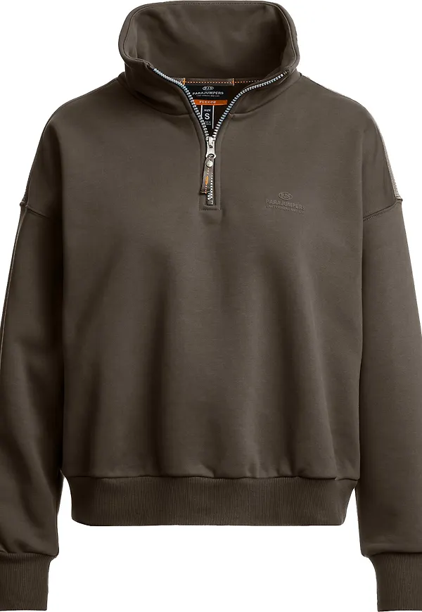 Parajumpers Women's Zendaya Half-Zip Sweat Earth Brown
