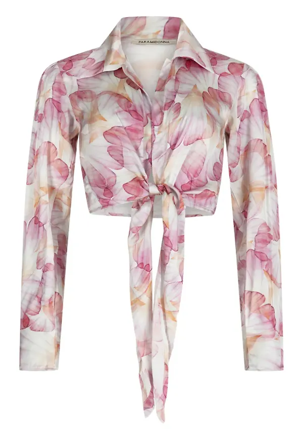 PARAMIDONNA Bloom strandskjorta - Vit