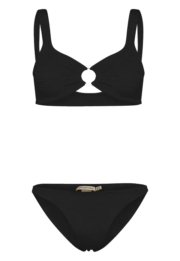 PARAMIDONNA Irina bikini med skrynklad effekt - Svart