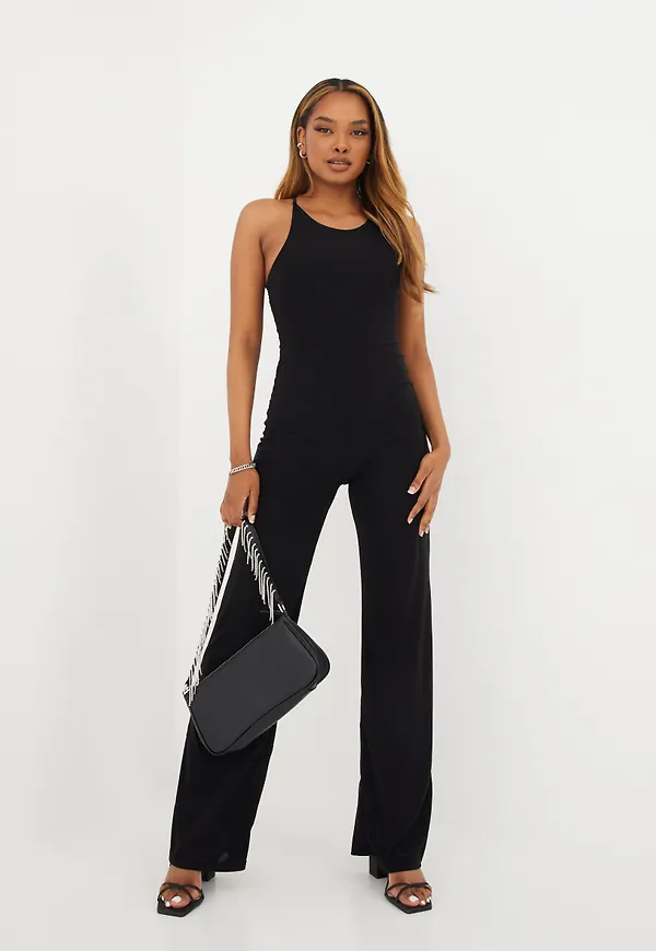 Parisian - Jumpsuits - Slinky Cross Back Jumpsuit - Jumpsuits