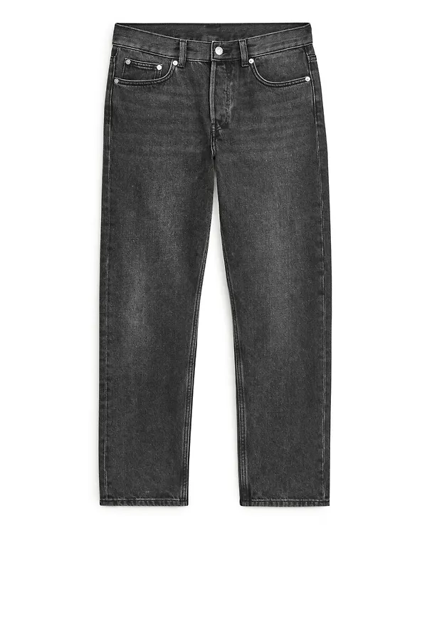 PARK CROPPED Regular Straight Jeans - Black