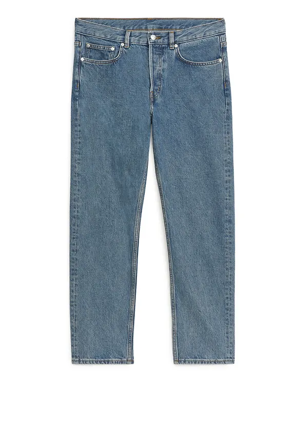 PARK CROPPED Regular Straight Jeans - Blue