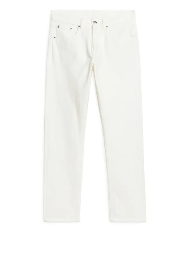PARK CROPPED Regular Straight Jeans - White