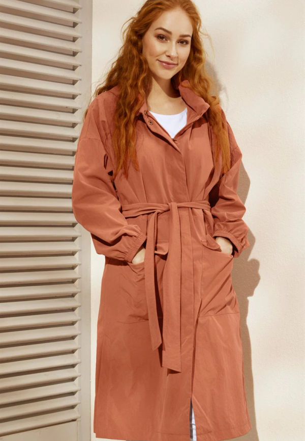 Parkas med knytskärp