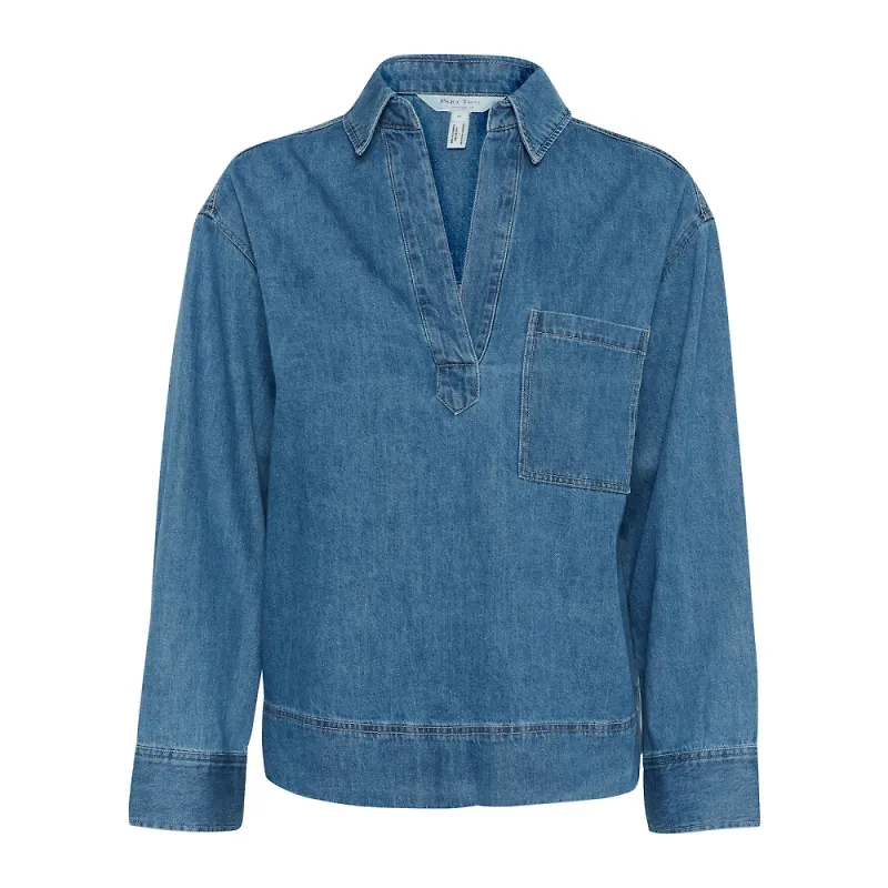 Part Two, Blusar & Skjortor , Dam, L, Denim, Denimblus