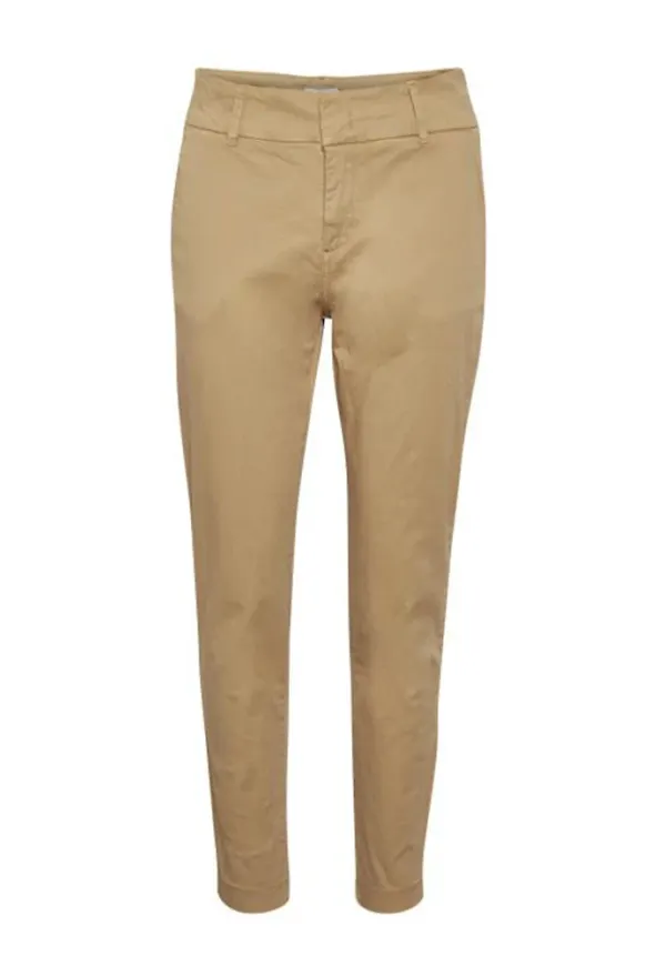 Part Two Slim-fit byxor Brun, Dam