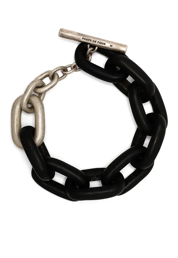 Parts of Four armband med grov kedja - Svart