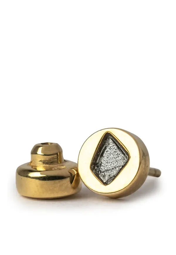 Parts of Four diamantörhänge - Guldfärgad