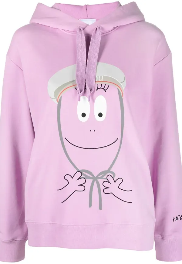 Patou hoodie med grafiskt tryck - Rosa