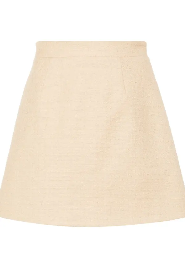 Patou minikjol i bouclé - Neutral