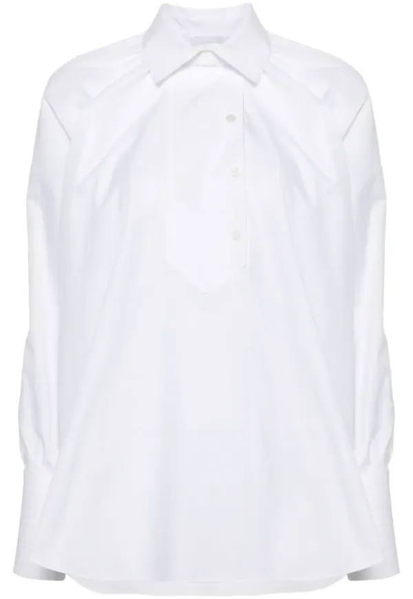 Patou skjorta med batwing-ärm - Vit