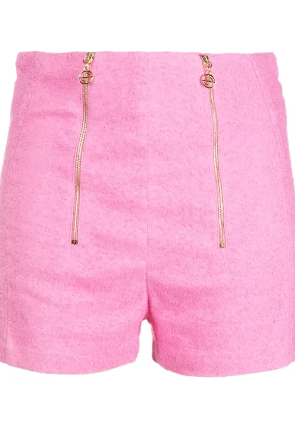 Patou tweedshorts med dragkedja - Rosa