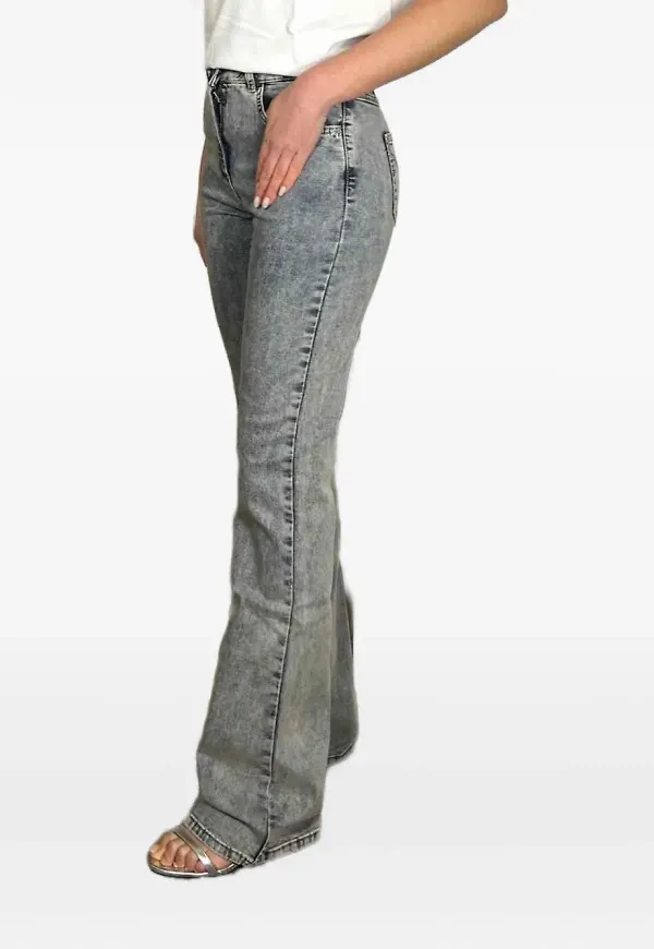 Patrizia Pepe jeans med broderad ficka - Blå
