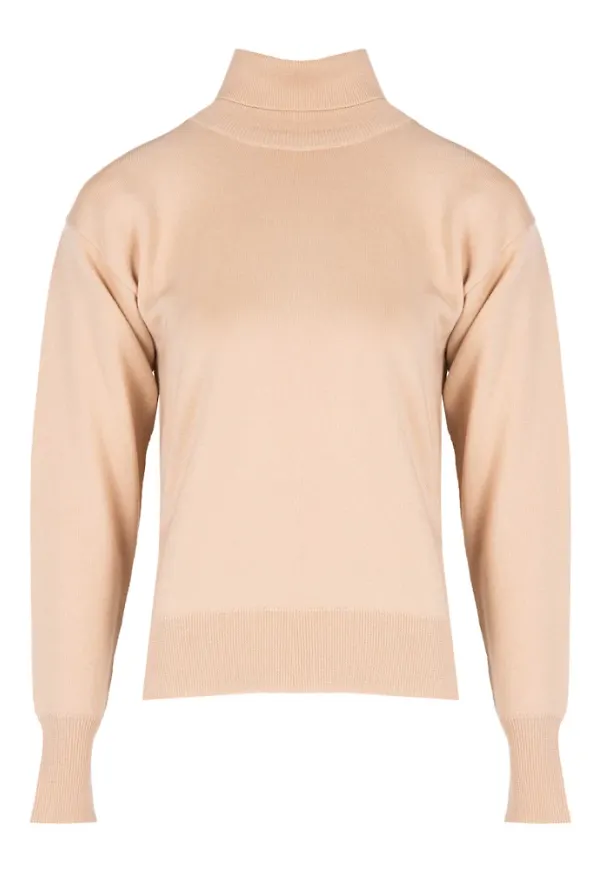Patrizia Pepe Rullkrage Beige, Dam