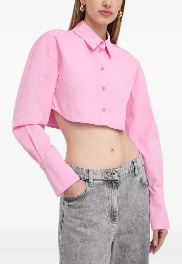 Patrizia Pepe skjorta med knäppning - Rosa