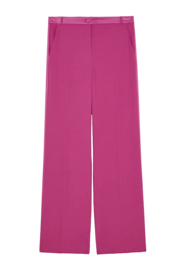 Patrizia Pepe Wide Trousers Rosa, Dam