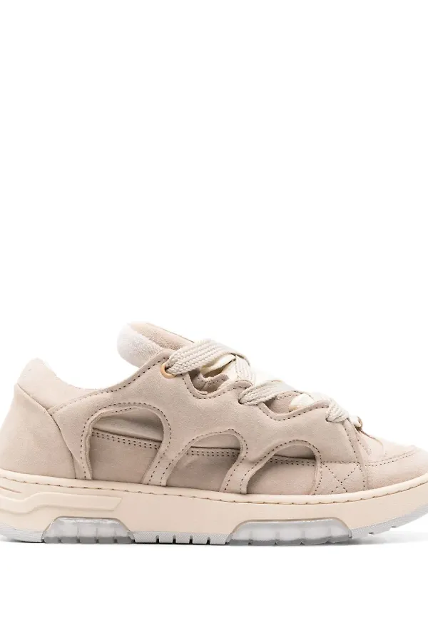 Paura Santha sneakers i mocka - Neutral