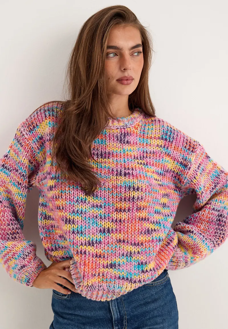 Pcajla Ls Oversized O-neck Knit