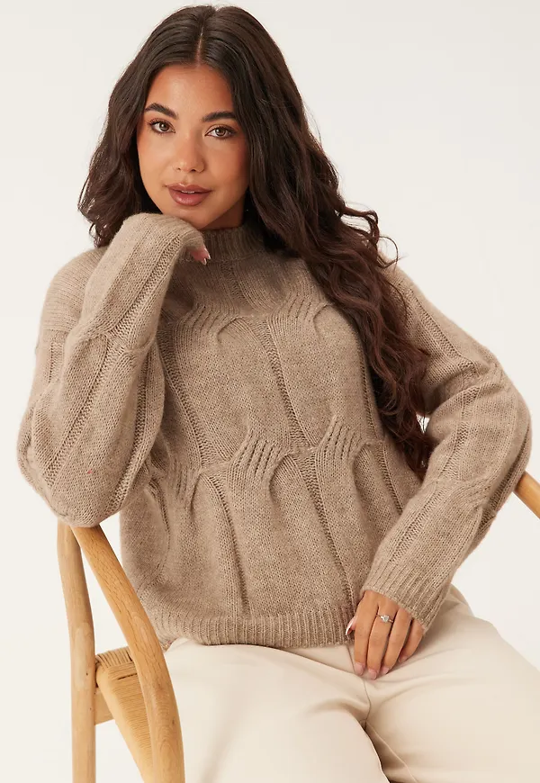 Pcjenna Ls O-neck Cable Knit