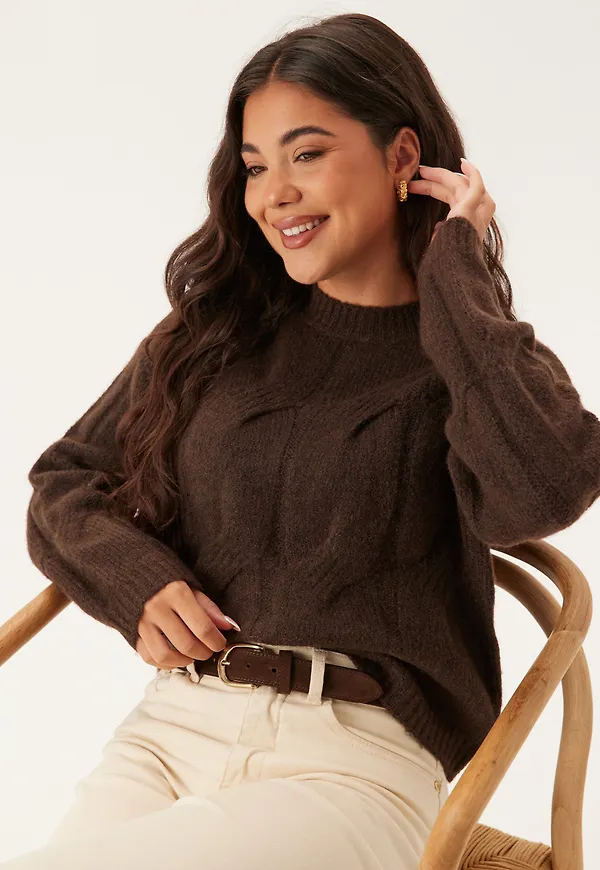 Pcjenna Ls O-neck Cable Knit