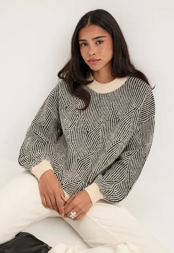 Pcjenna LS O-neck knit