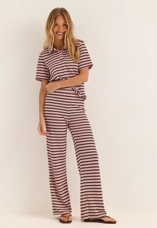 Pcjeya Hw Wide Knit Pant