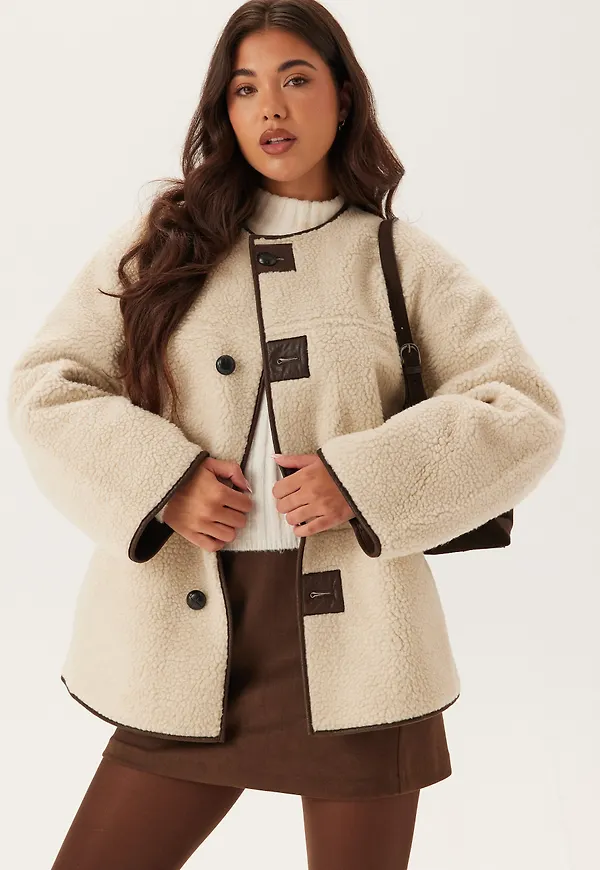 Pcjulie Reversible Teddy Coat