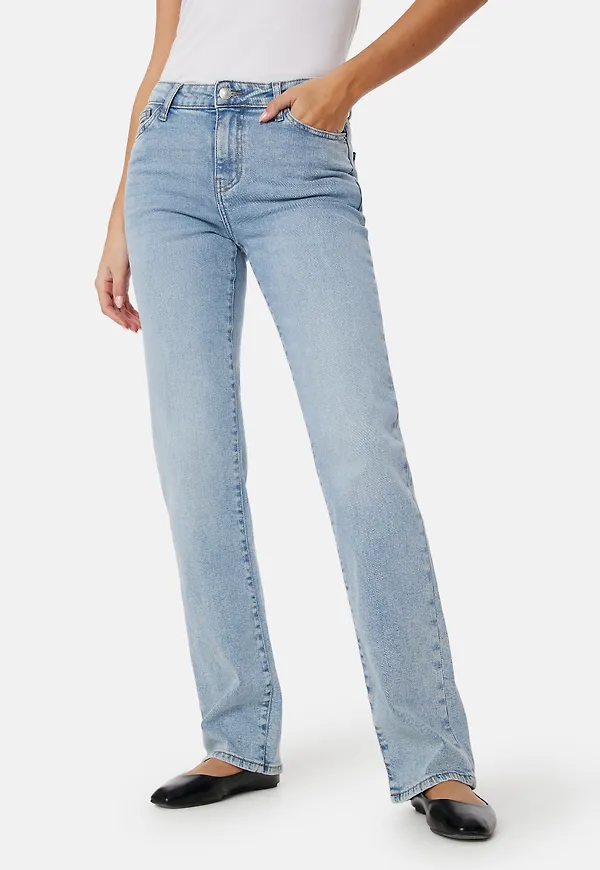 Pckelly Mid Waist Straight Jeans