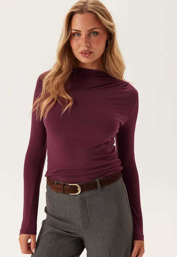 Pcmadison Ls Draped Top Jrs