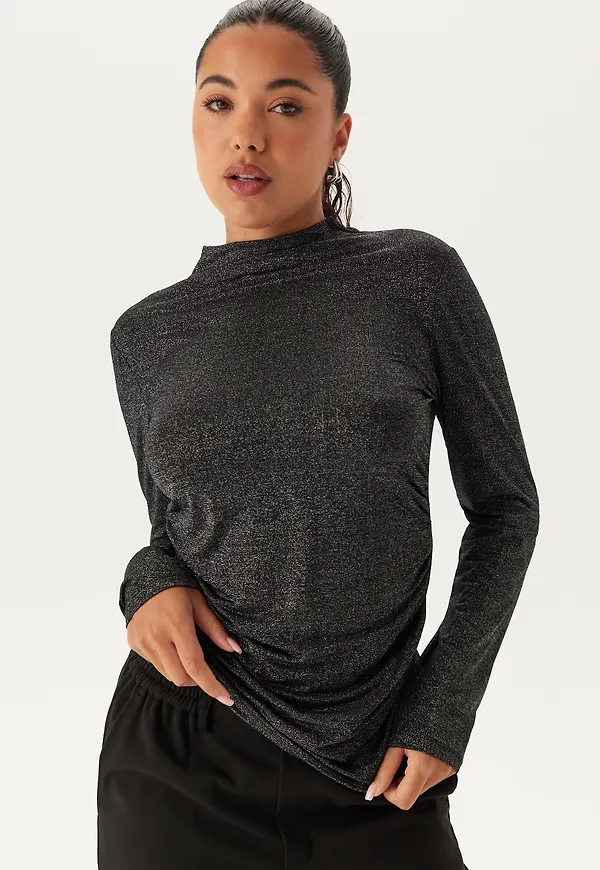 Pcmonica Ls Glitter Ruching To