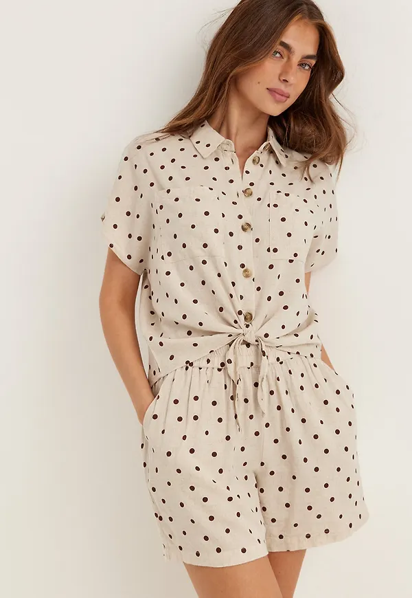 Pcpia Ss Tie Shirt Wvn Noos