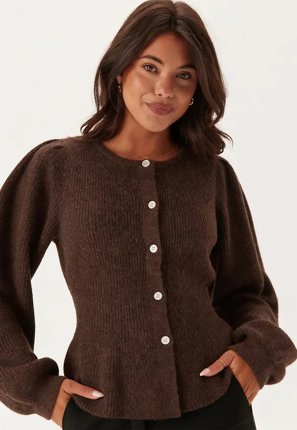 Pcsilly Ls Puff Knit Cardigan