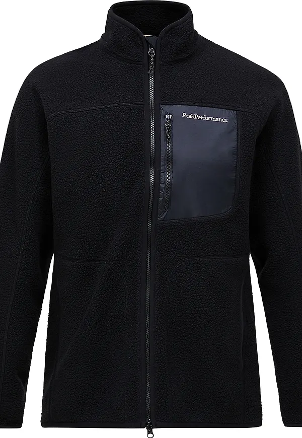 Peak Performance Men's Naturerush Pile Zip Jacket Black