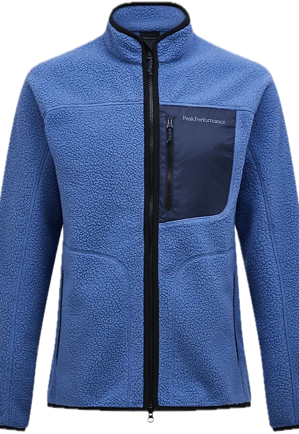 Peak Performance Men's Naturerush Pile Zip Jacket Summit Sky/blue Shadow/