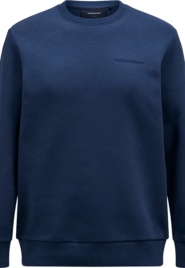 Peak Performance Men's Original Small Logo Crew Blue Shadow