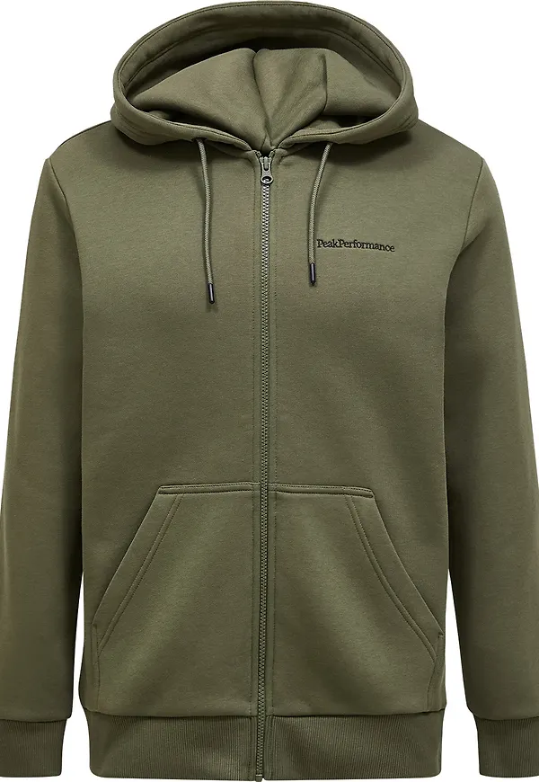 Peak Performance Men's Original Small Logo Zip Pine Needle