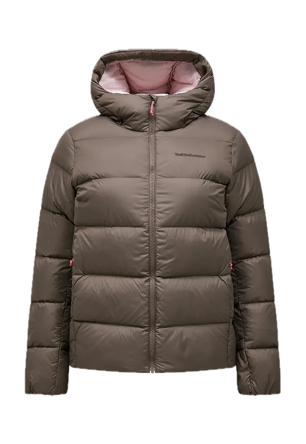 Peak Performance Women´s Frost Down Puffer Jacket Terrain Tan/frosted Pink/