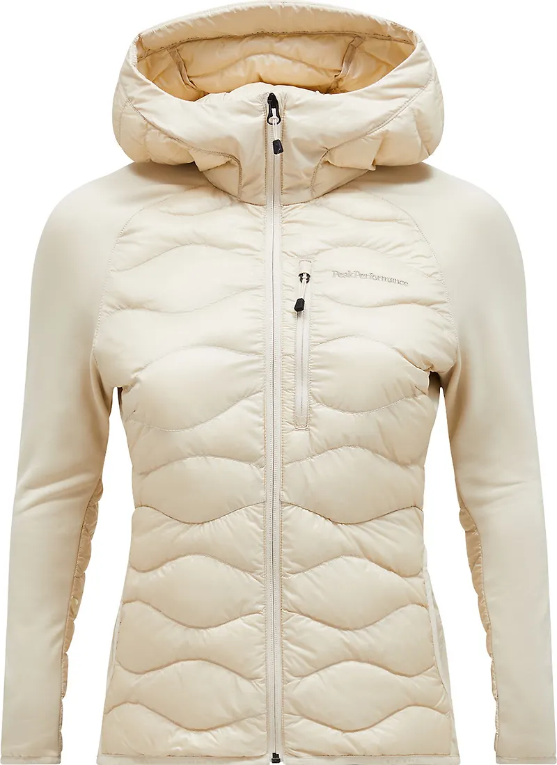 Peak Performance Women's Helium Down Hybrid Hood Sand Fog