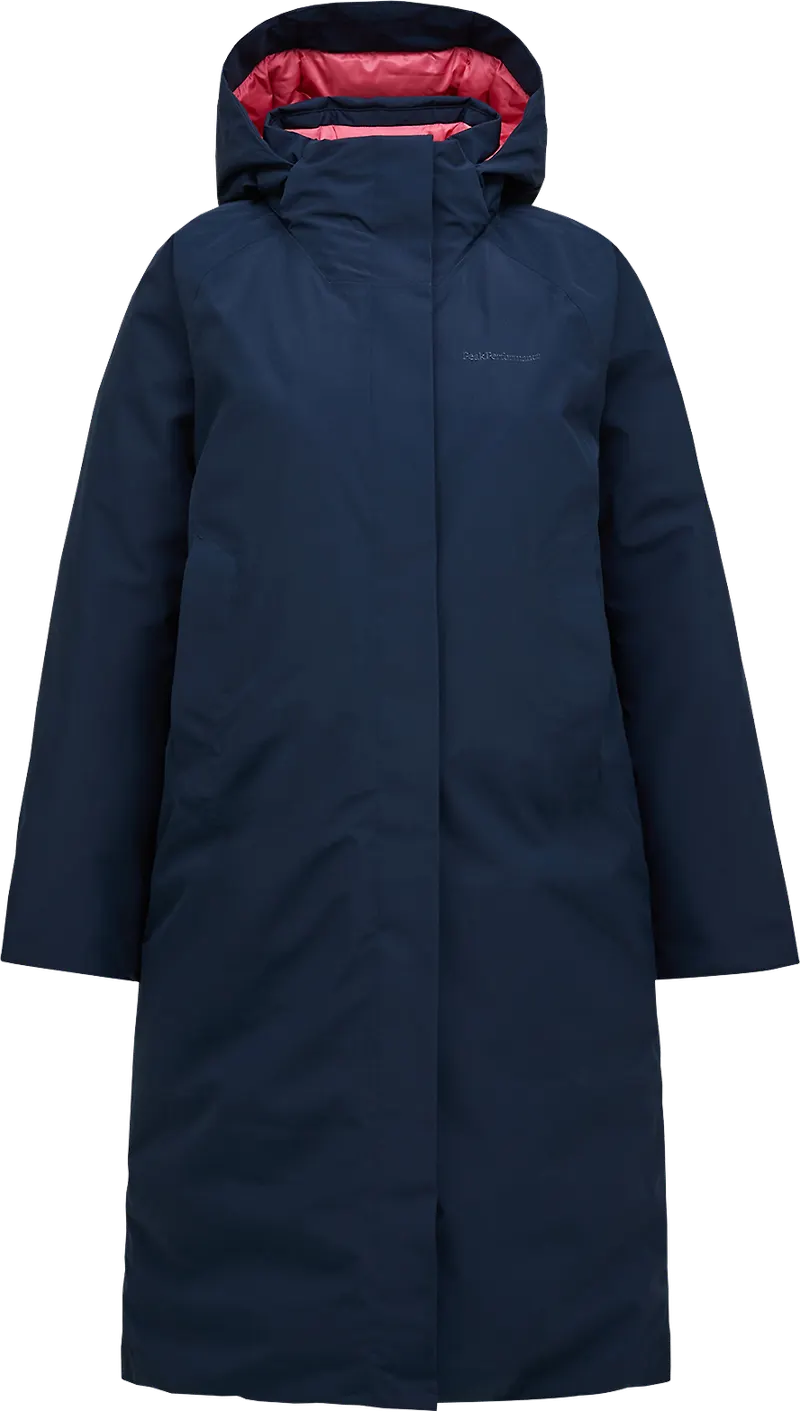 Peak Performance Women's Treeline HIPE 2L Down Shell Parka Blue Shadow/frosted Blossom/