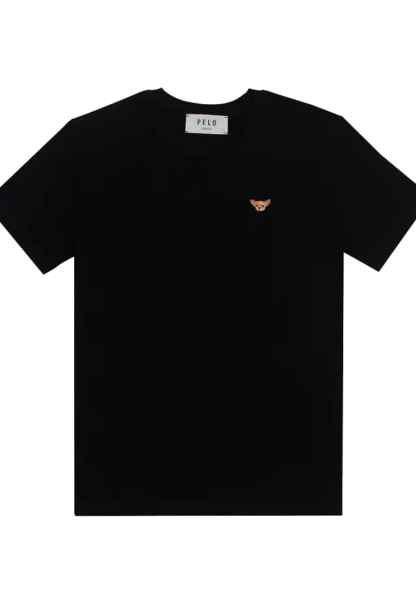 PELO FOUNDATION Chihuahua t-shirt med märke - Svart