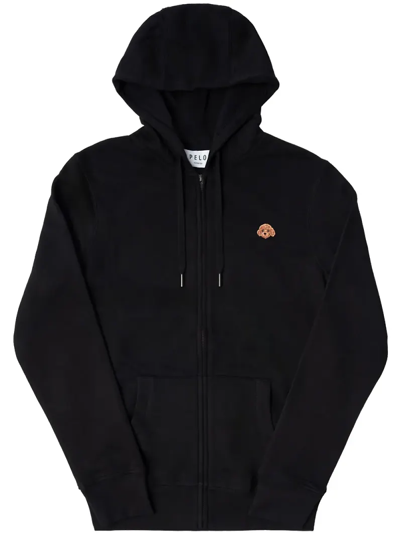 PELO FOUNDATION Poodle dog hoodie - Svart