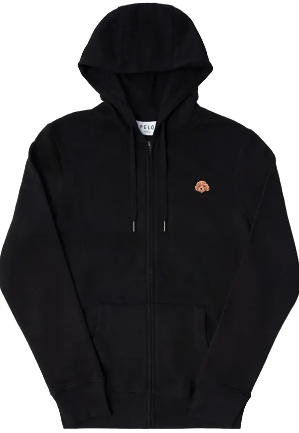 PELO FOUNDATION Poodle dog hoodie - Svart