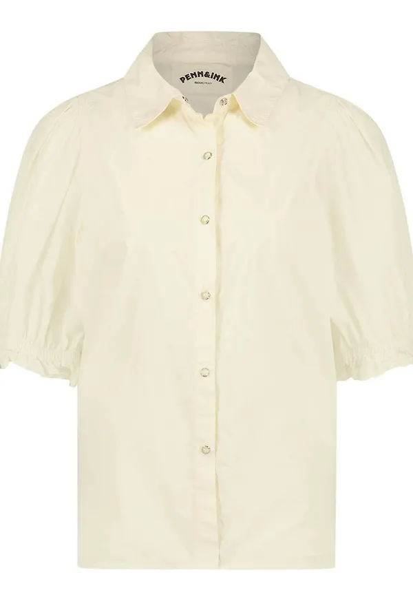 Penn&Ink N.Y Blouse Beige, Dam