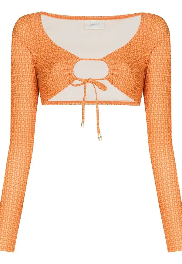 peony bolero-croptop - Orange