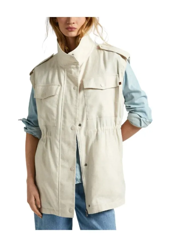 Pepe Jeans, Jacka, Dam, S, Mångsidig och Elegant Tilda Väst