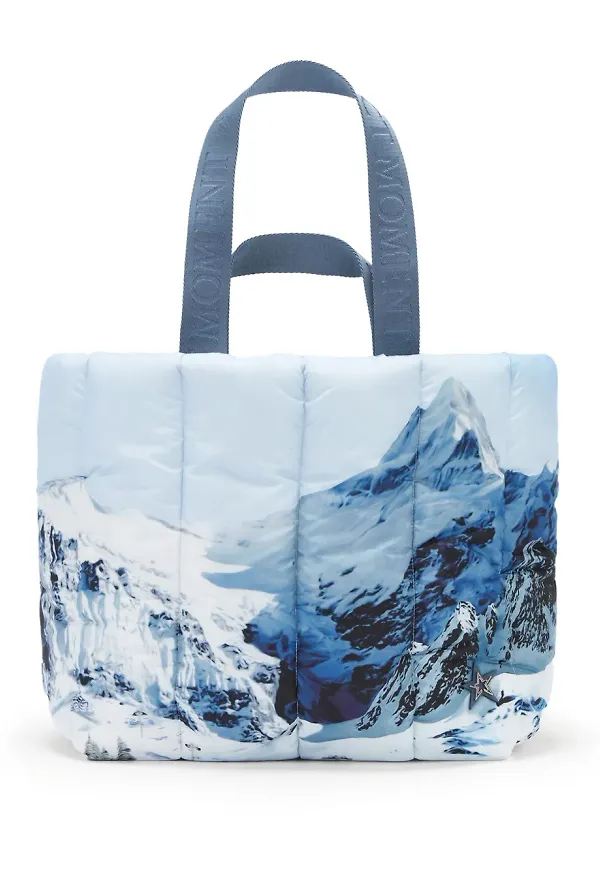 Perfect Moment totebag med bergstryck - Blå